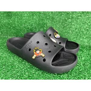 Crocs Classic Slides Black Slip On Sandals Mens Sz 10 Womens Sz 12 DBZ Jibbitz